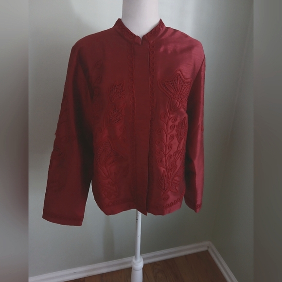 Norm Thompson embroidered evening jacket - Picture 1 of 6